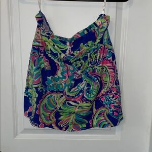 Lilly Pulitzer Blue and Pink Paisley Camisole
